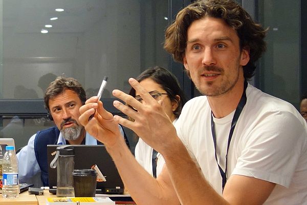 Constantin Bittner auf dem "Thematic Social Forum on Mining and the Extractivist Economy" in Johannesburg.