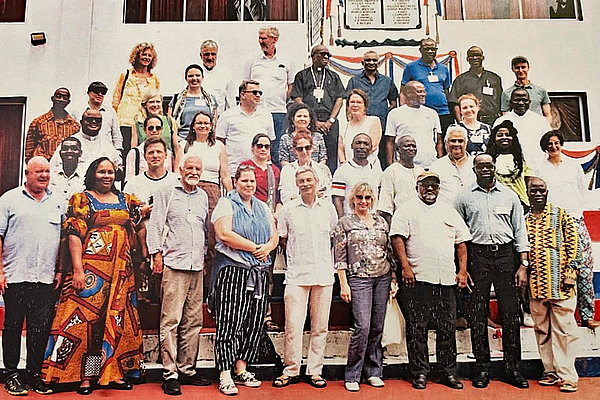 Die Teilnehmer*innen des ZFD-Workshops in Liberia.
