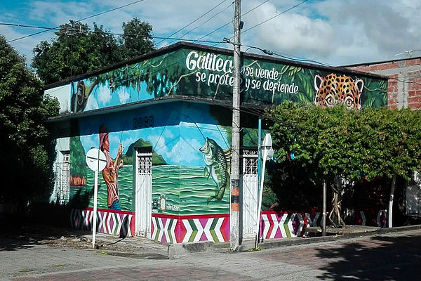 Wandbild von PODION in der Tolima-Provinz